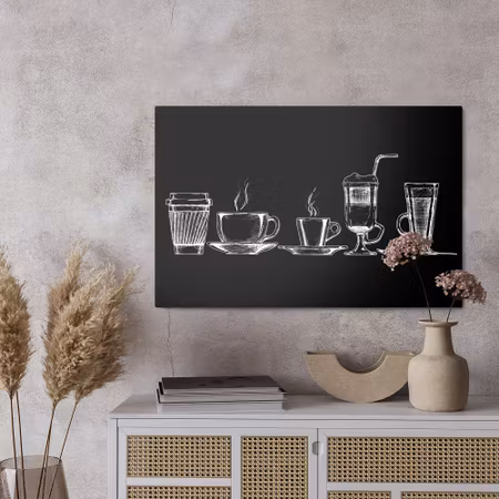 Canvastavla - Coffee cups set