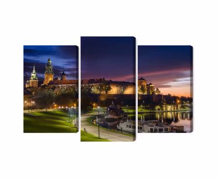 Canvastavla - Wawel royal castle at sunrise