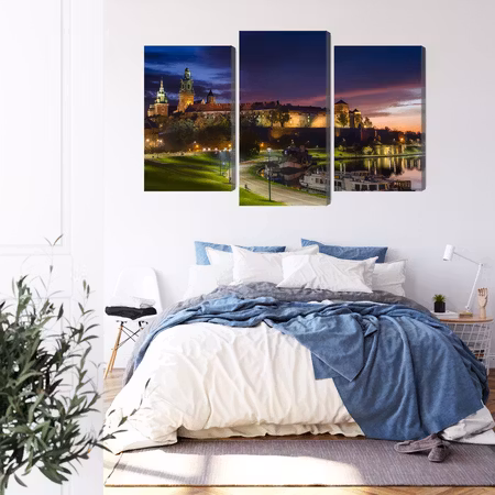 Canvastavla - Wawel royal castle at sunrise