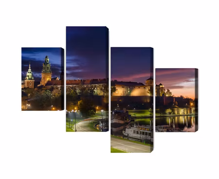 Canvastavla - Wawel royal castle at sunrise