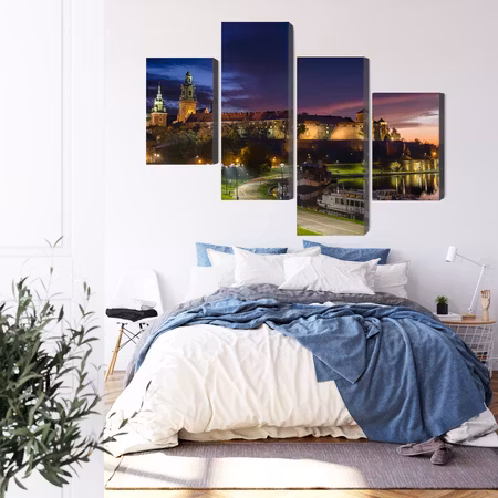 Canvastavla - Wawel royal castle at sunrise