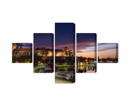 Canvastavla - Wawel royal castle at sunrise