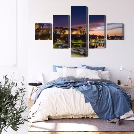 Canvastavla - Wawel royal castle at sunrise