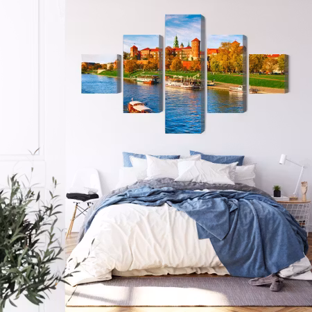 Canvastavla - Wawel castle in krakow, panoramic view