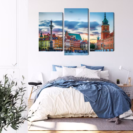 Canvastavla - Panoramic view of the royal castle in