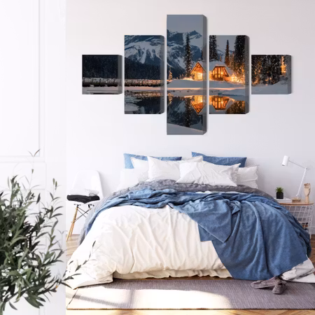 Canvastavla - Emerald lake in Canada in winter