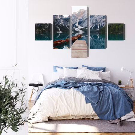 Canvastavla - Lake braies in Italy