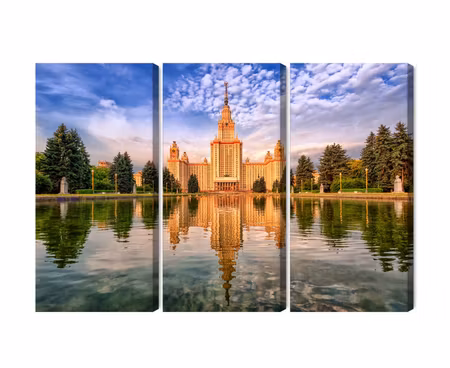 Canvastavla - View of the building of the moscow state