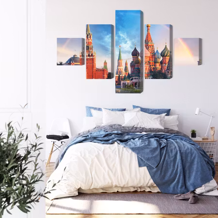 Canvastavla - Panorama of the red square with the