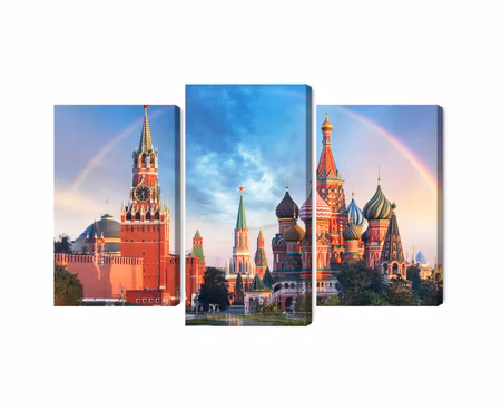 Canvastavla - Panorama of the red square with the