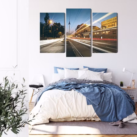 Canvastavla - Panoramic view of the streets of berlin