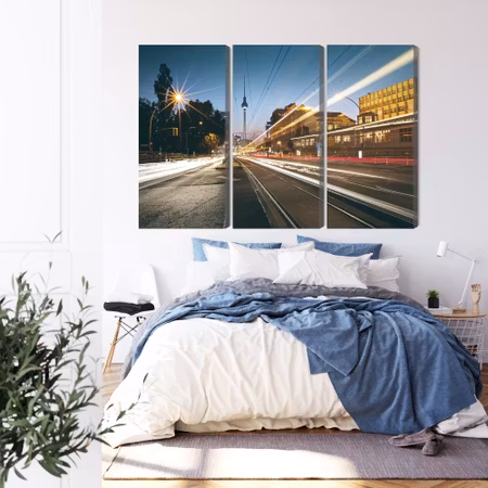 Canvastavla - Panoramic view of the streets of berlin