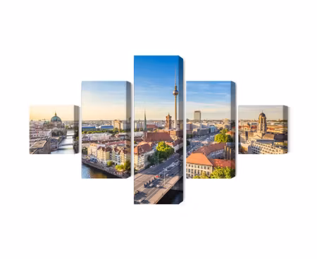 Canvastavla - The river spree and a panoramic view of