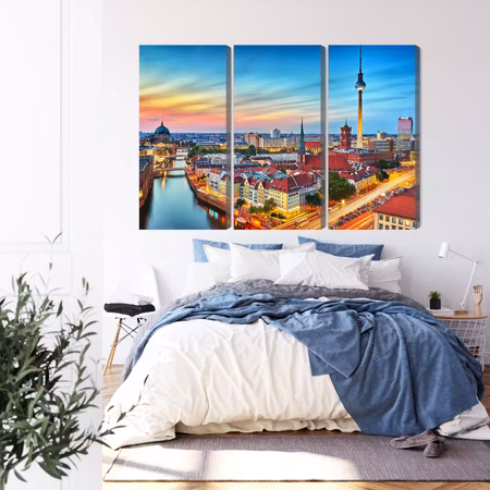 Canvastavla - Colorful sky and berlin panorama