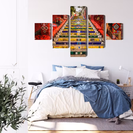 Canvastavla - Selaron stairs in the historic center of