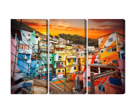 Canvastavla - Rio de janeiro city center and colorful