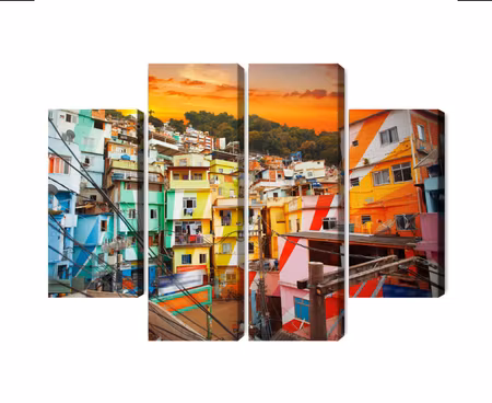 Canvastavla - Rio de janeiro city center and colorful