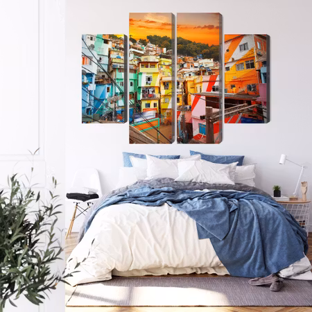 Canvastavla - Rio de janeiro city center and colorful