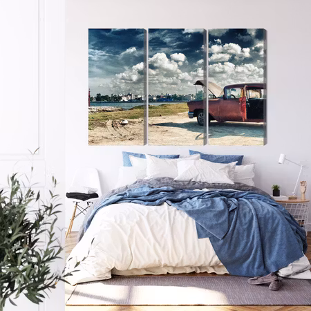 Canvastavla - Panoramic view of havana and the malecon