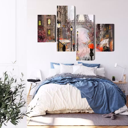 Canvastavla - View of the street of paris as painted