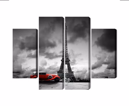 Canvastavla - Black and white view of the eiffel tower