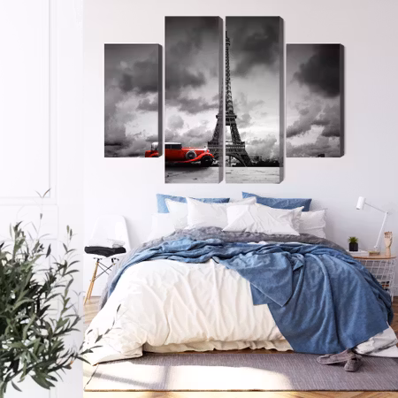 Canvastavla - Black and white view of the eiffel tower