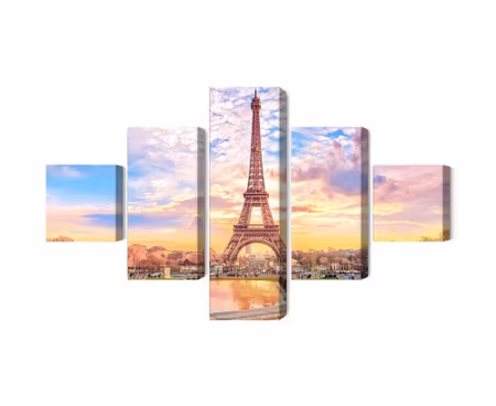 Canvastavla - Eiffel tower in paris at sunset