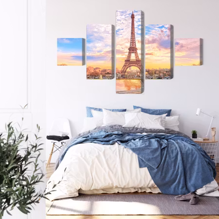 Canvastavla - Eiffel tower in paris at sunset