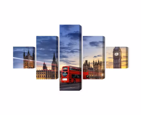 Canvastavla - Panorama of westminster and big ben,