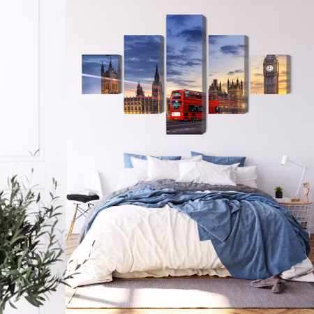 Canvastavla - Panorama of westminster and big ben,