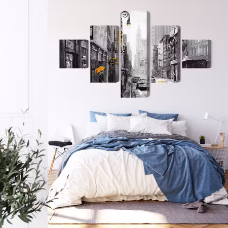 Canvastavla - American city street view