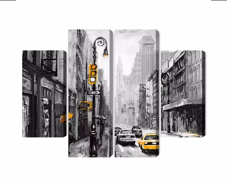 Canvastavla - American city street view