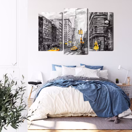 Canvastavla - View of the street of new york