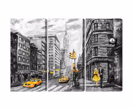 Canvastavla - View of the street of new york