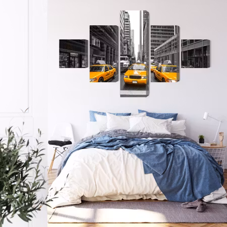 Canvastavla - Yellow taxis in new york city