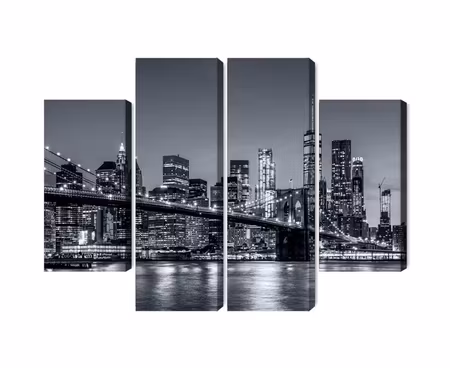 Canvastavla - Panorama of new york at night