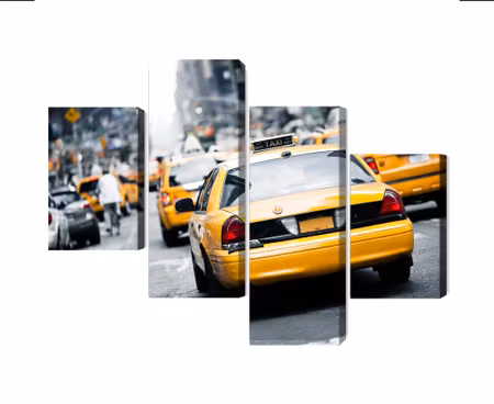Canvastavla - Taxis on the streets of new york