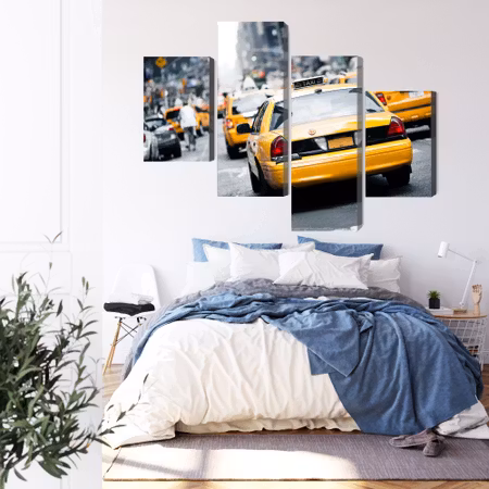 Canvastavla - Taxis on the streets of new york