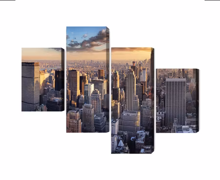 Canvastavla - 3d panorama of new york city