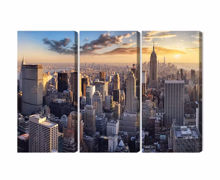 Canvastavla - 3d panorama of new york city