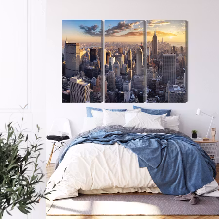 Canvastavla - 3d panorama of new york city