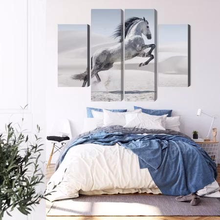 Canvastavla - Horse in the desert 3d