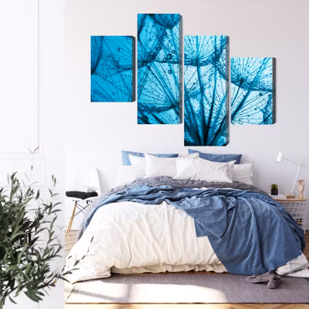 Canvastavla - A close-up of a 3d dandelion seed