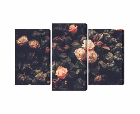 Canvastavla - Pastel roses in vintage style