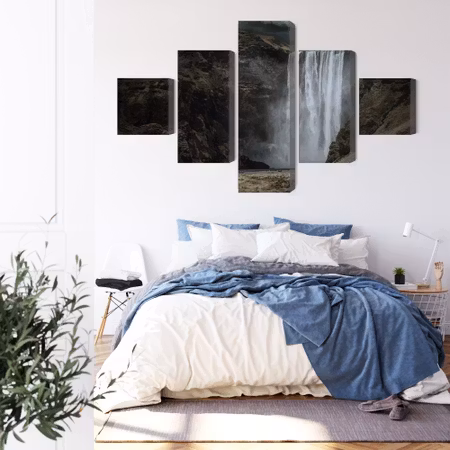 Canvastavla - The majestic skógafoss waterfall