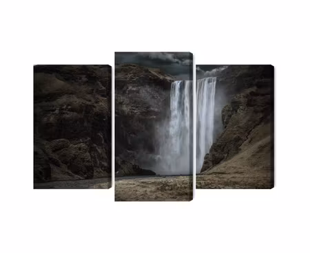 Canvastavla - The majestic skógafoss waterfall