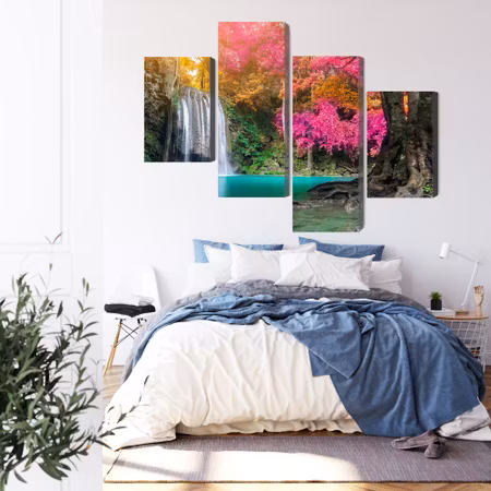 Canvastavla - A beautiful forest waterfall