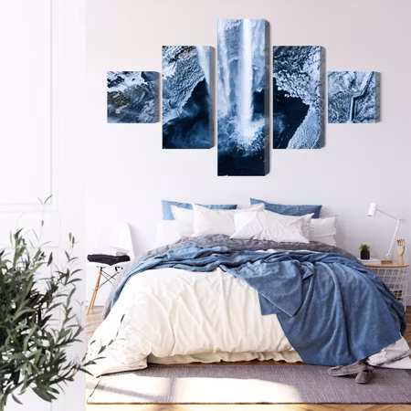 Canvastavla - Winter waterfall