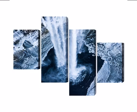 Canvastavla - Winter waterfall