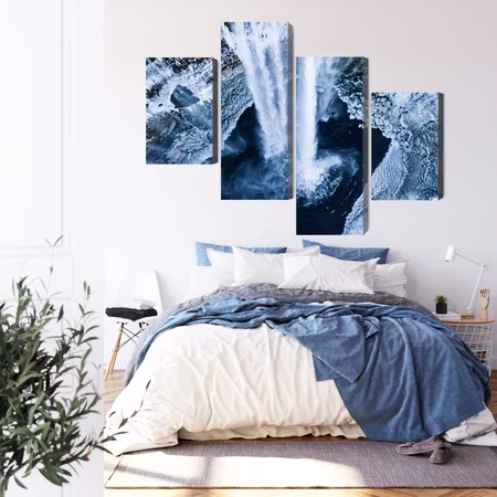 Canvastavla - Winter waterfall